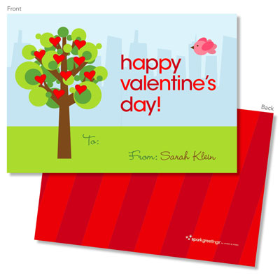 Spark & Spark Valentine's Day Exchange Cards - A Tree Of Love Spark & Spark Valentine's Day Exchange Cards - A Tree Of Love